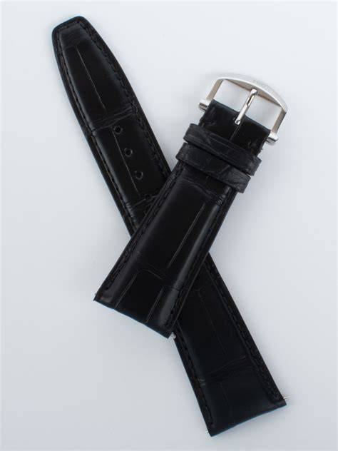 iwc black alligator strap